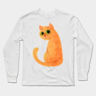 Confused Ginger Cat Long Sleeve T-Shirt